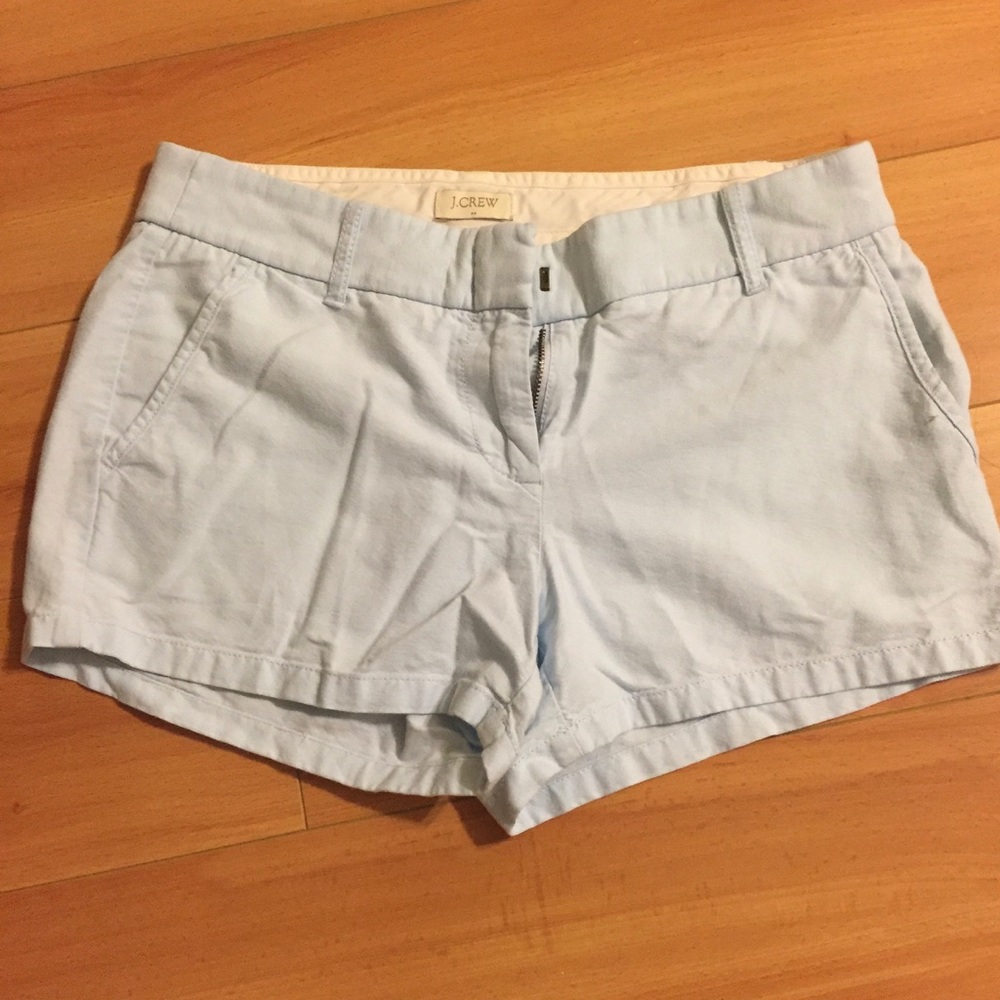 J. Crew Factory 3 in. Light Blue Oxford Shorts